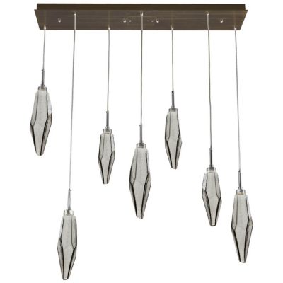 Rock Crystal Linear Multi Light Suspension