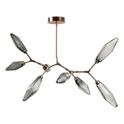 Rock Crystal Modern Branch LED Chandelier