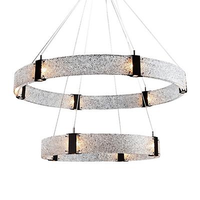 Two Tier Parallel Ring LED Chandelier