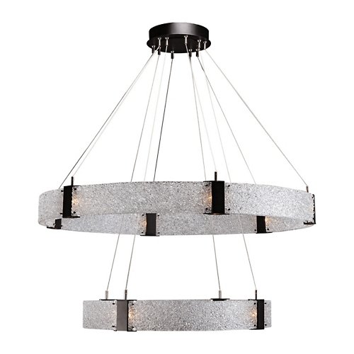 Two Tier Parallel Ring LED Chandelier
