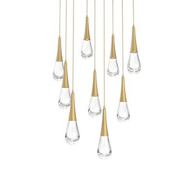 Raindrop Square LED Multi-Light Pendant