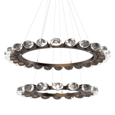 Pebble LED Double Ring Chandelier