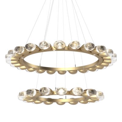 Pebble LED Double Ring Chandelier