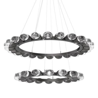 Pebble LED Double Ring Chandelier