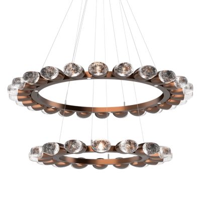 Pebble LED Double Ring Chandelier
