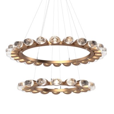 Pebble LED Double Ring Chandelier