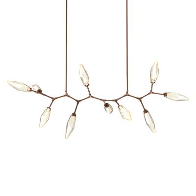 Rock Crystal Modern Branch LED Linear Suspension