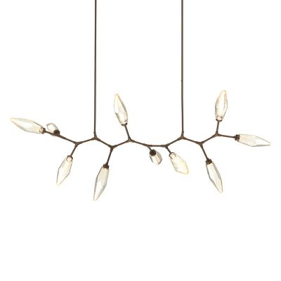 Rock Crystal Modern Branch LED Linear Suspension