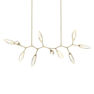 Rock Crystal Modern Branch LED Linear Suspension