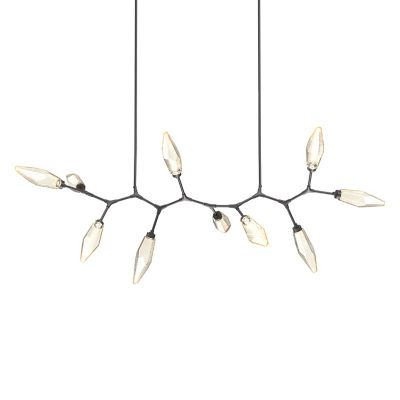 Rock Crystal Modern Branch LED Linear Suspension