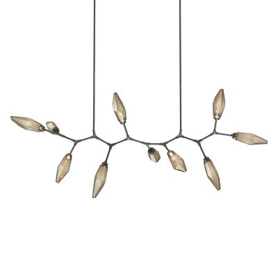 Rock Crystal Modern Branch LED Linear Suspension
