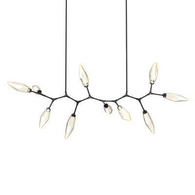 Rock Crystal Modern Branch LED Linear Suspension