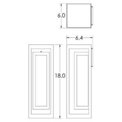 Outdoor Double Box Wall Sconce by Hammerton Studio at