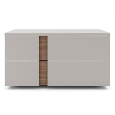 Simonetta Nightstand(Chateau Gray and Walnut|Right)-OPEN BOX