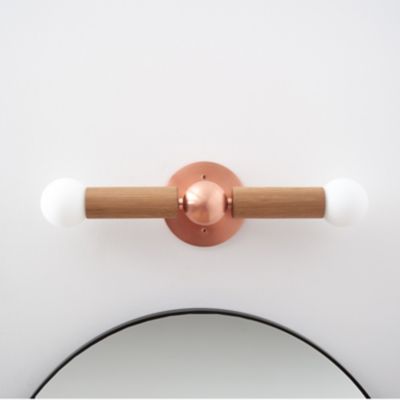 Shown in Copper finish, Oak Natural Metal finish, unlit