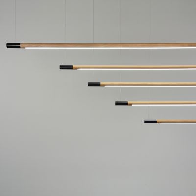 Shown in Black with W. Oak Natural finish, 8ft, 6ft, 5ft, 4ft and 3 ft