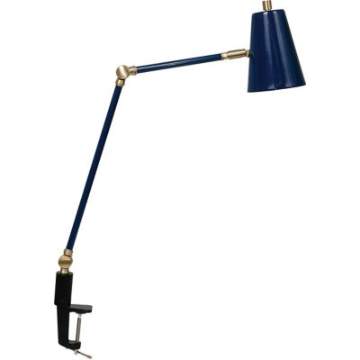 LimeLights 17.25-in Adjustable Blue Swing-arm Desk Lamp with