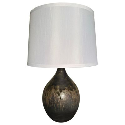 Scatchard Stoneware Table Lamp with Drum Shade