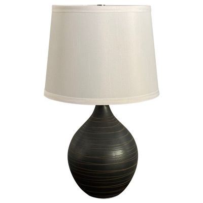 Scatchard Stoneware Table Lamp with Drum Shade