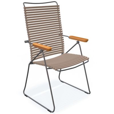 Click Position Outdoor Chair with Armrest