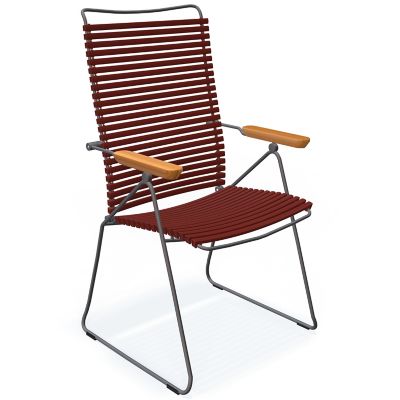 Click Position Outdoor Chair with Armrest