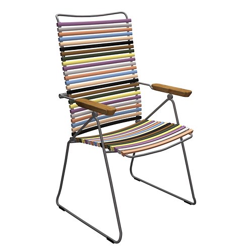 Click Position Outdoor Chair with Armrest