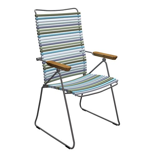 Click Position Outdoor Chair with Armrest