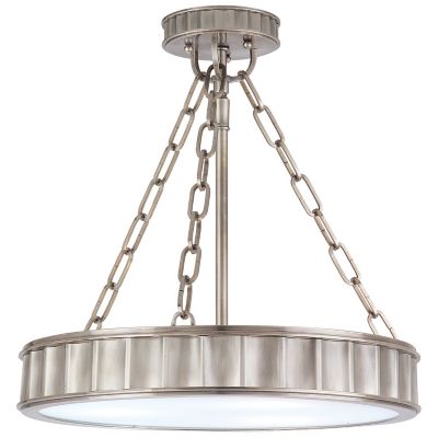 Middlebury Round Semi-Flushmount (Historic Nickel)-OPEN BOX