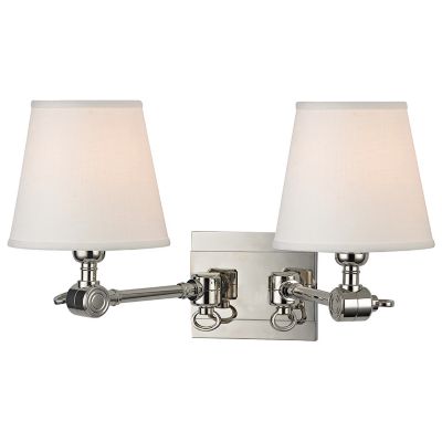 Hillsdale 2-Light Wall Sconce (Polished Nickel) - OPEN BOX