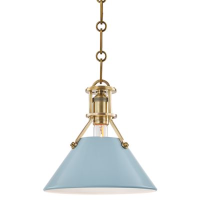 Antique brass light - Brass pendant lamp - Cone pendant light