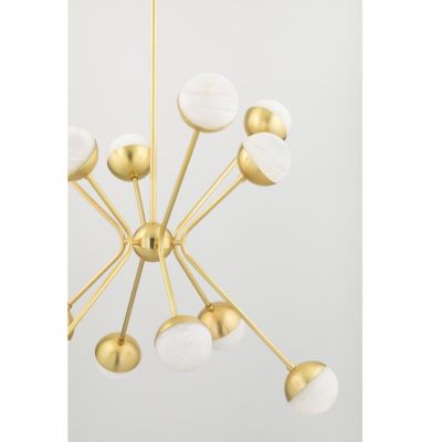 Hudson Valley Saratoga Chandelier, Aged Brass 16