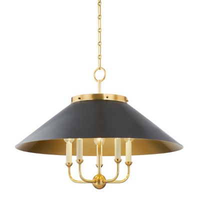 Cambridge 5 Light Chandelier in Solid Brass