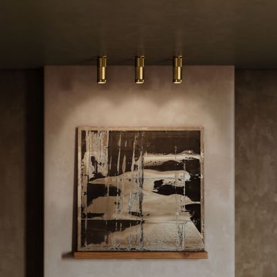 Shown in Aged Brass finish, lit, in use