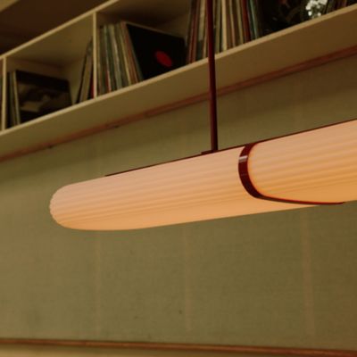 Shown in Brick finish, lit, in use