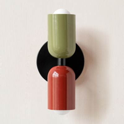 Shown in Reed Green with Oxide Red Shade color, Black finish, unlit
