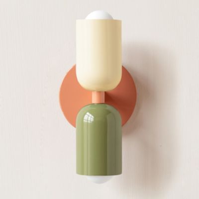 Shown in Bone with Reed Green Shade color, Peach finish, unlit
