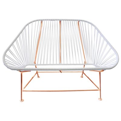 Shown in White with Copper frame