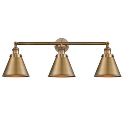 Preston Brass Wall Light with Adjustable Cone Shade