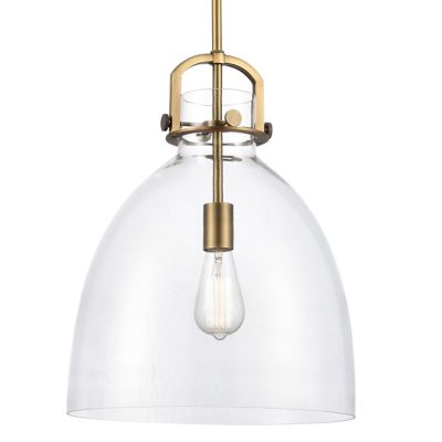 Katie Glass Pendant (Brass/14 Inch/Incand) - OPEN BOX RETURN