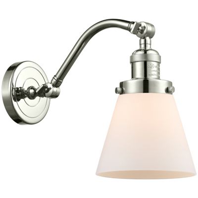 Zachary Glass Curved Arm Wall Sconce
