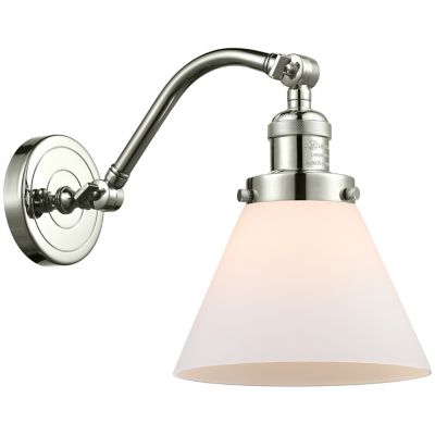 Zachary Glass Curved Arm Wall Sconce