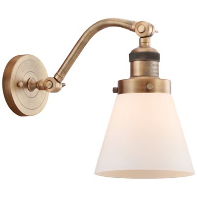 Zachary Glass Curved Arm Wall Sconce