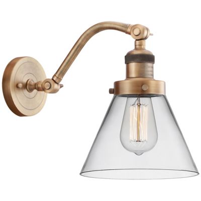 Zachary Glass Curved Arm Wall Sconce