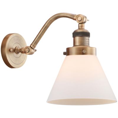 Zachary Glass Curved Arm Wall Sconce
