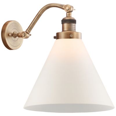 Zachary Glass Curved Arm Wall Sconce