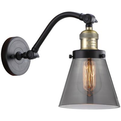 Zachary Glass Curved Arm Wall Sconce