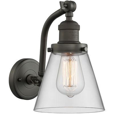 Zachary Glass Curved Arm Wall Sconce