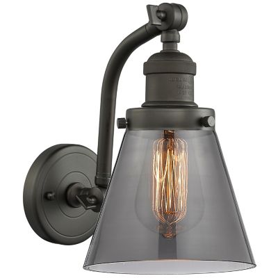 Zachary Glass Curved Arm Wall Sconce
