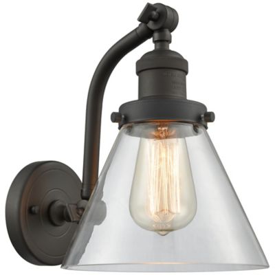 Zachary Glass Curved Arm Wall Sconce