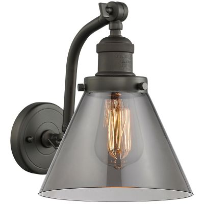 Zachary Glass Curved Arm Wall Sconce
